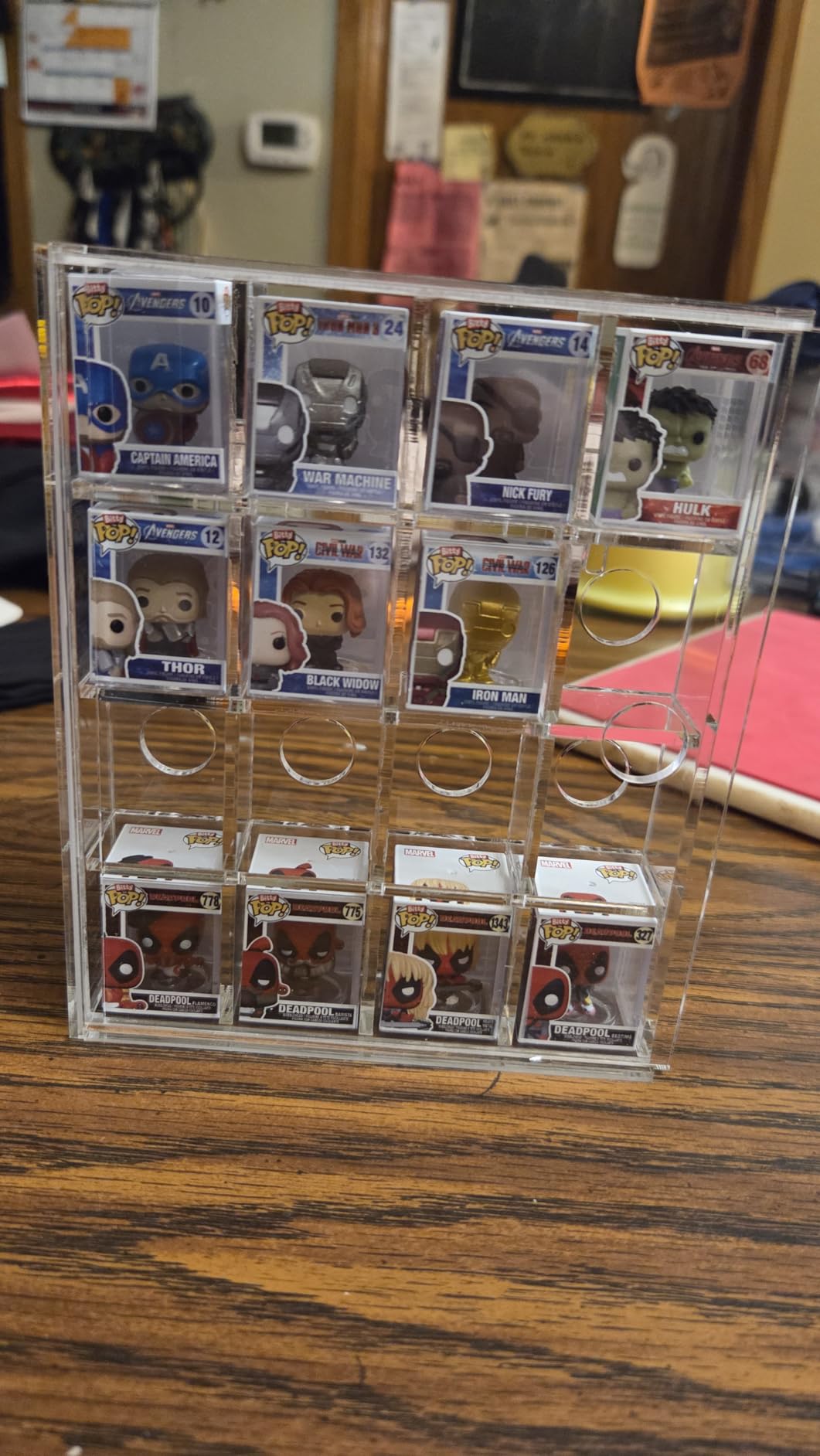 2 Pack Display Case for Funko Bitty Pop, Mini Collectible Toys Display Shelf | 4-Tiered Clear, Wall Mounted or Desktop Dustproof Mini Figures Display Stand customer photo 1