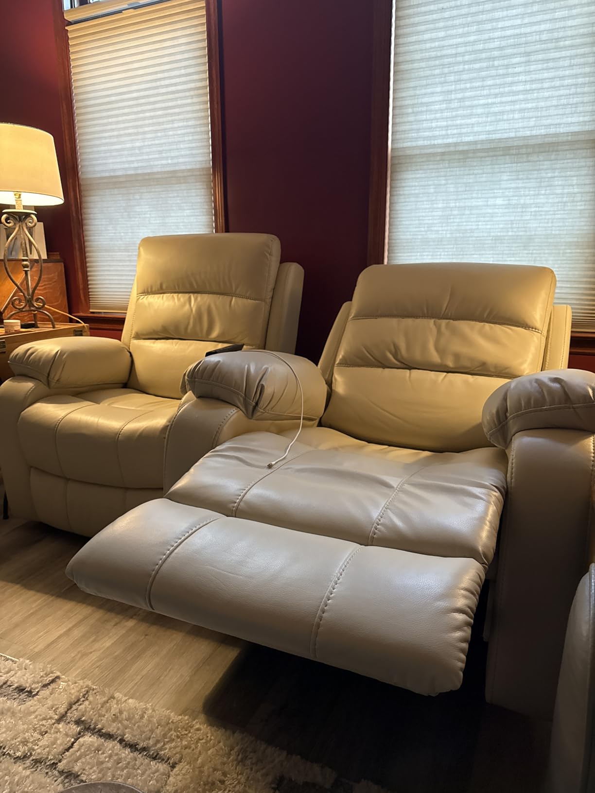 EONIX Dual Motor Zero Clearance Wall Hugger Recliner, Cream White | Adjustable power headrest, breathable upholstery, USB and USB-C ports for compact rooms and RVs customer photo 1