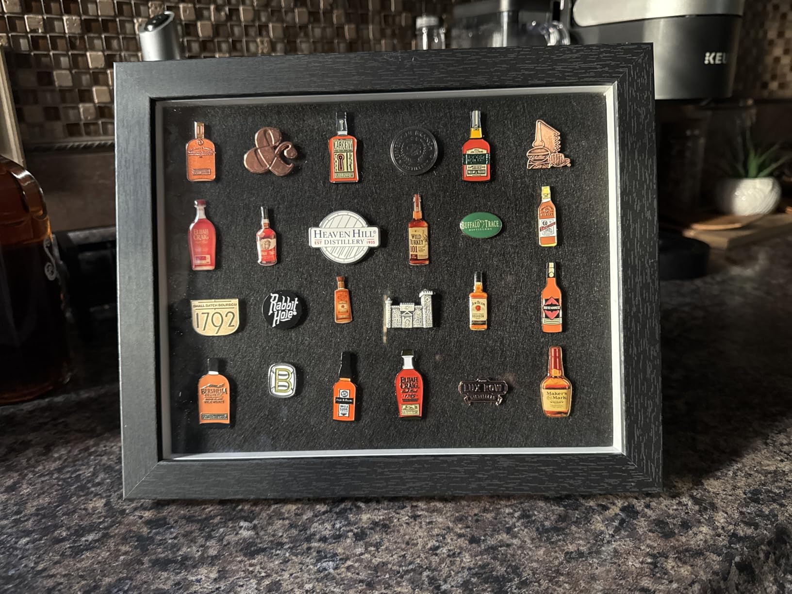 9 x11 Enamel Pin Display Frame with Glass, Shadow Box for Pin Collection customer photo 1
