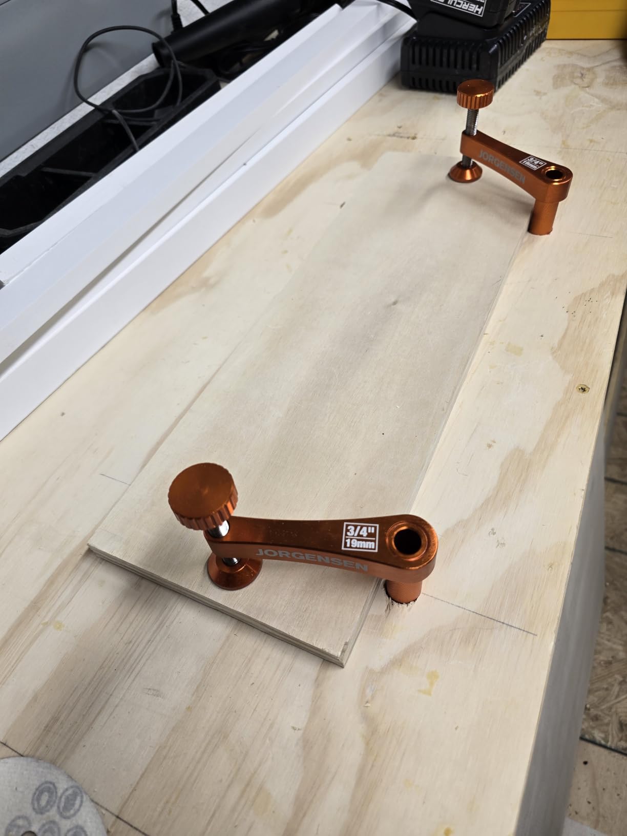 JORGENSEN 2 Pack Bench Dog Clamp, 3/4