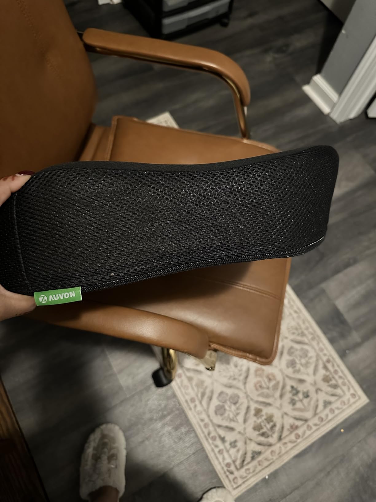 AUVON Ergonomic Donut Pillow Seat Cushion for Hemorrhoid & Tailbone Pain Relief, Thick Memory Foam Chair Cushion with Firm Support for Coccyx, Sciatica, Pressure Sores, Pregnancy, Postpartum Recovery customer photo 2