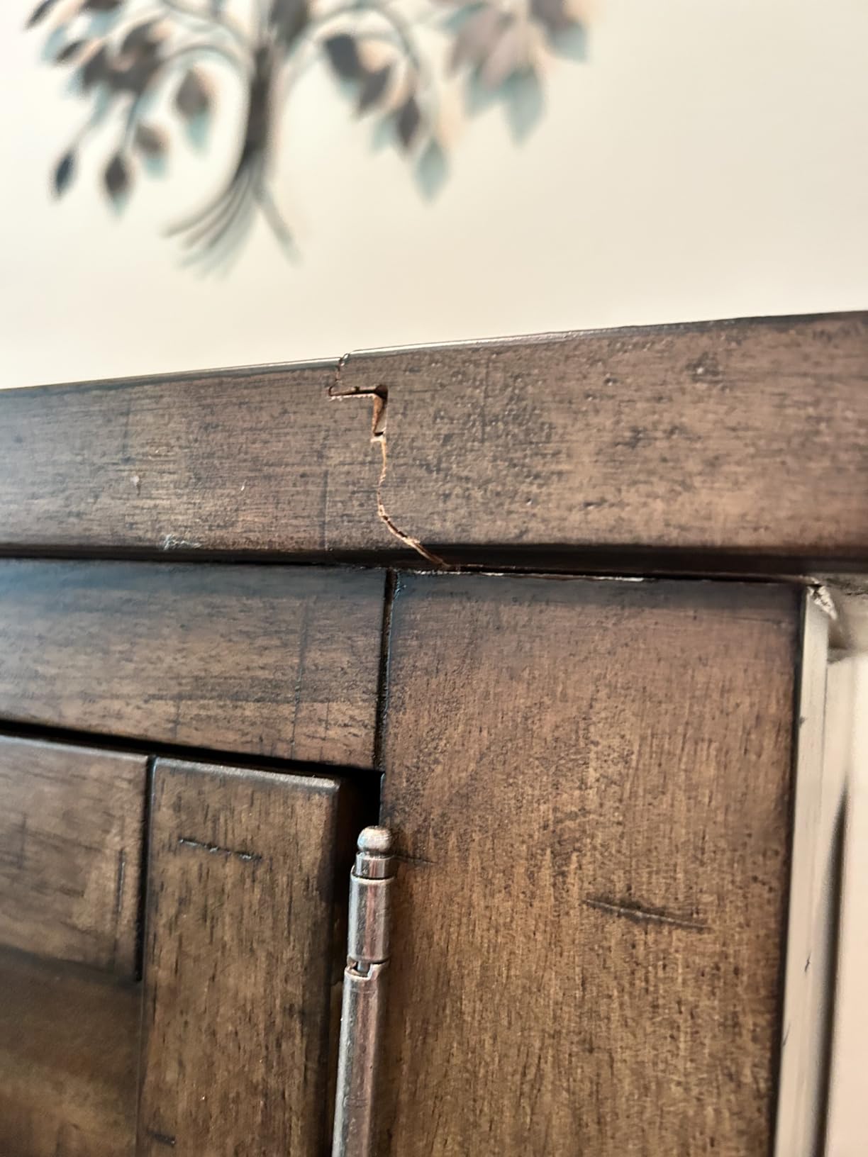 Signature Design by Ashley Sideboard Buffet Cabinet with Storage, 59 in | Hardwood solids, Mango wood veneer and MDF substrate, 3 cabinets, 3 felt-lined drawers, Farmhouse style, Wildenauer Series customer photo 2