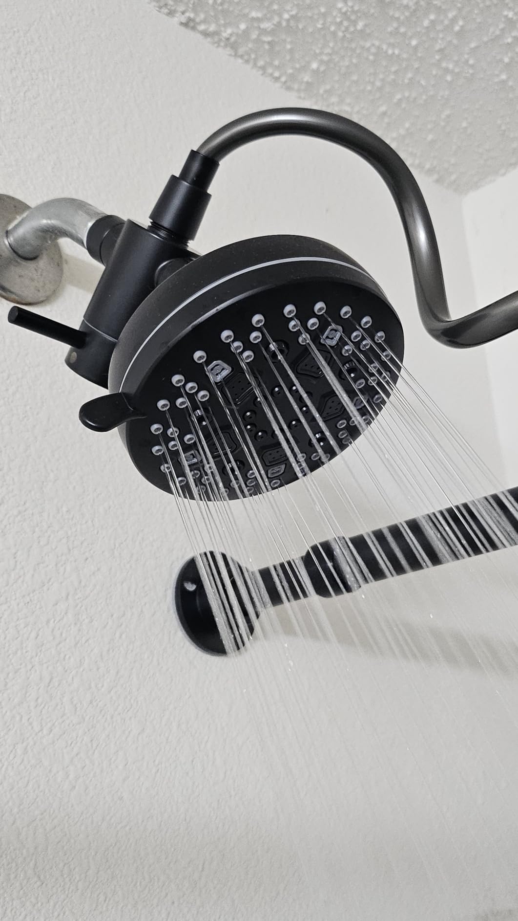 KES Tandem Shower Head for Couples with Original Adjustable Slider, High Pressure Spa-Like Dual Shower Head for Two People, 7 Spray Modes, Easy Install Renter-Friendly, Gift for Couples, Black customer photo 1