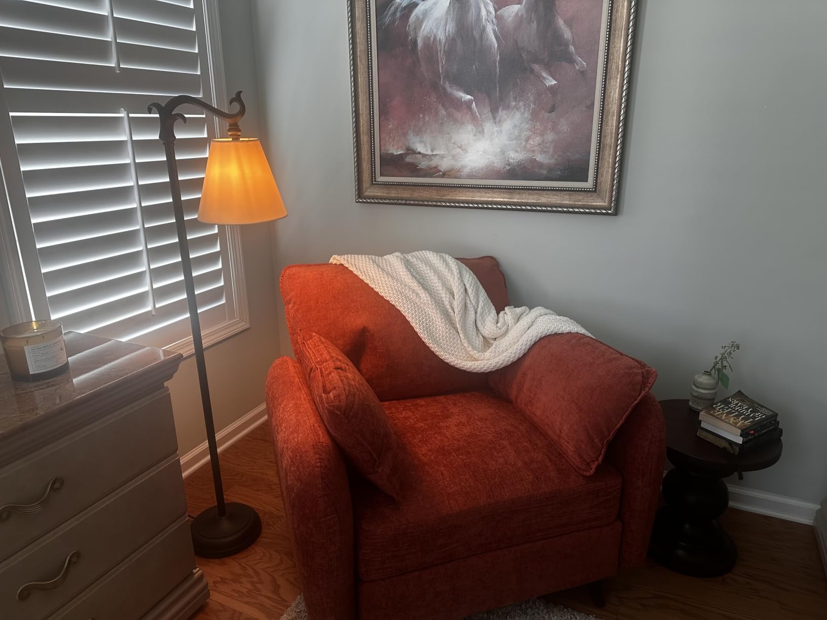 Rexulqo Oversized Accent Chair with All Seats Storage, Comfy Living Room Chairs with 2 Throw Pillow, Upholstered Mid-Century Armchair, 24.5'' Deep Seat, Reading Chair for Bedroom, Office, Chenille, Khaki customer photo 1