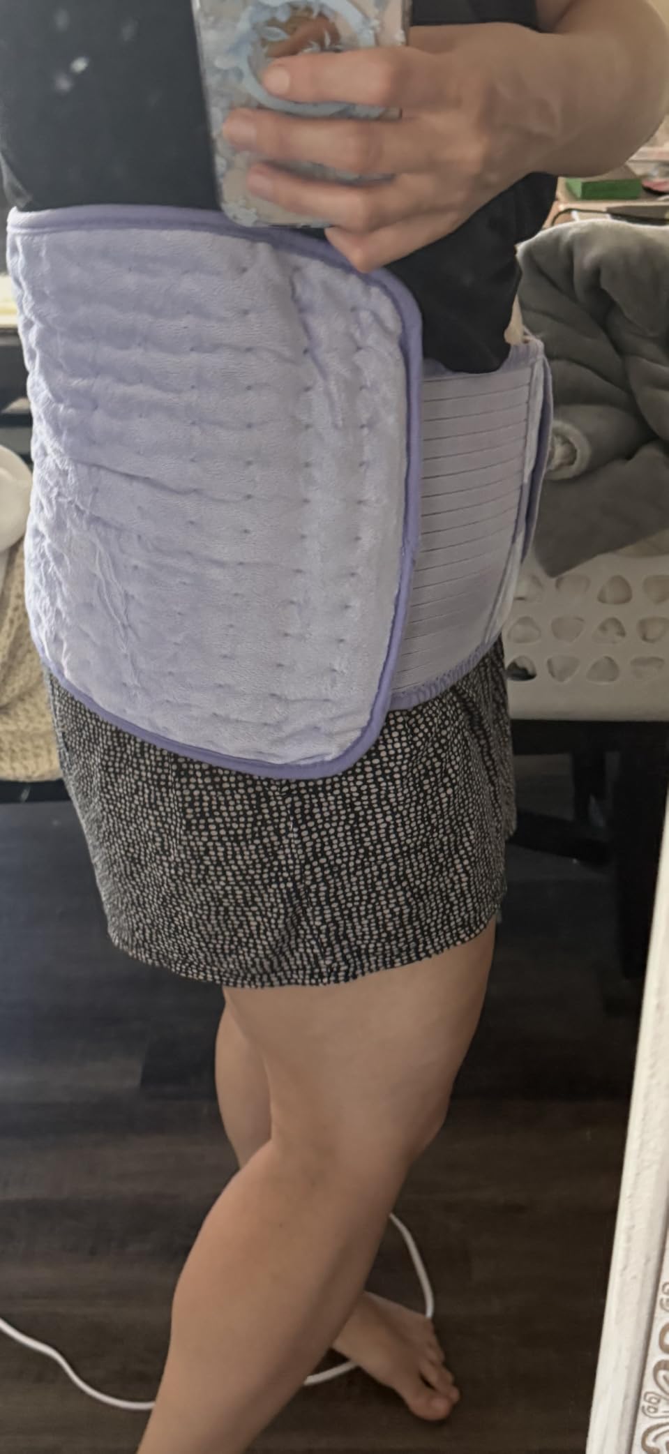 Heating Pad for Period Cramps, Upgraded Wrap Heating Pad for Back Pain Relief, Large 12''x 24''Heat Pad +26'' Belt Adjustable 4 Timer 6 Heat Level Auto Shut Off, Christmas Birthday Gifts for Women Mom customer photo 2