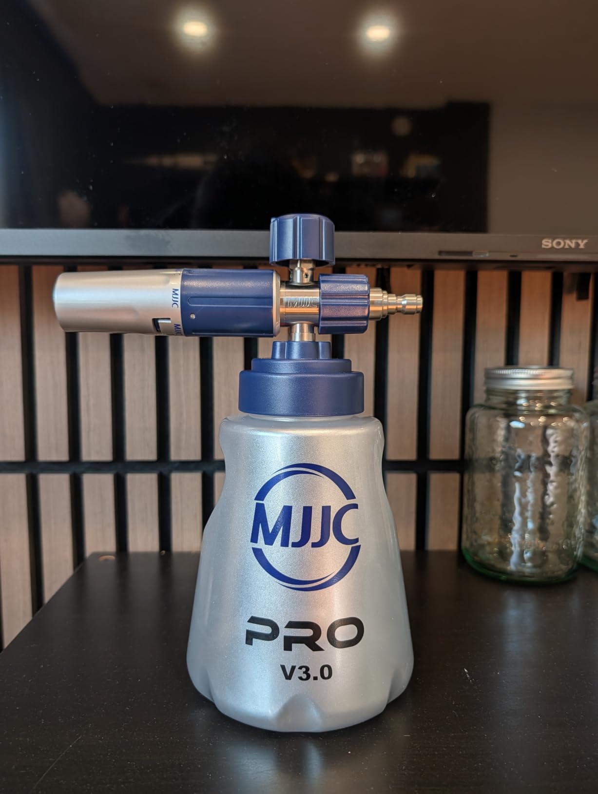 MJJC PRO V3.0 Ultimate Foam Cannon for Pressure Washers - Professional Car Wash Accessory Kit with Thick Foam, Stainless Steel, 44 fl oz Bottle (Pro V3.0 (1/4