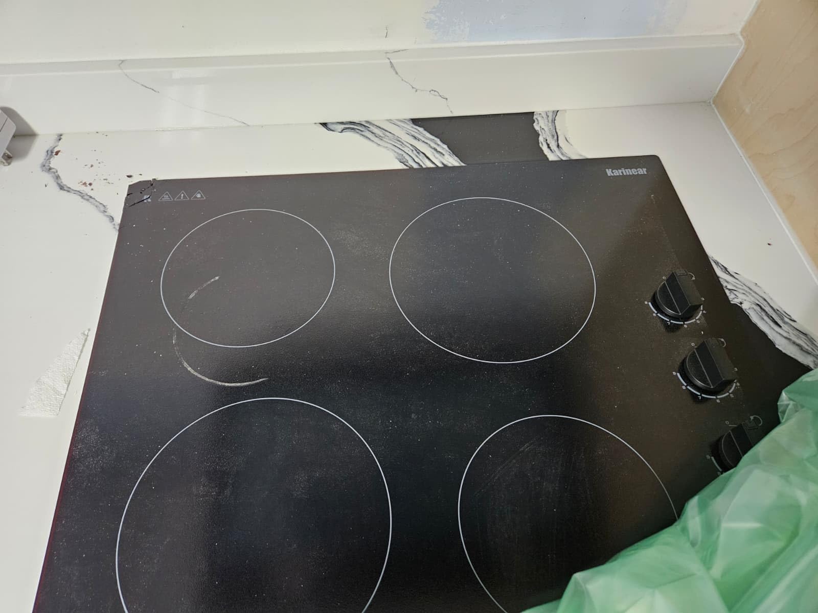 Karinear 36 Inch Electric Cooktop, 5 Burner Radiant Electric Stove Top | Knob & Touch Control, 8900W High-Power Built-in Hob, 9 Heat Levels, 99-Min Timer, Child Lock, 220-240V Hardwired, No Plug customer photo 1