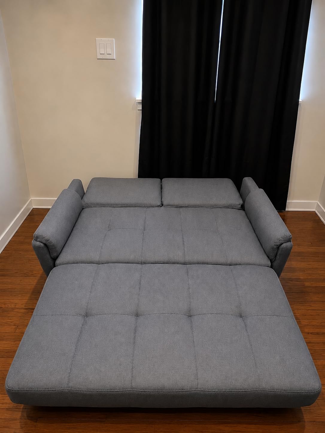 Gizoon Convertible Sofa Bed Modern Couch Bed & Small Loveseat Sleeper, Grey | 3 in 1 Pull out Couch, Space-Saving Design, 5-Position Adjustable Futon Sofa Bed customer photo 1