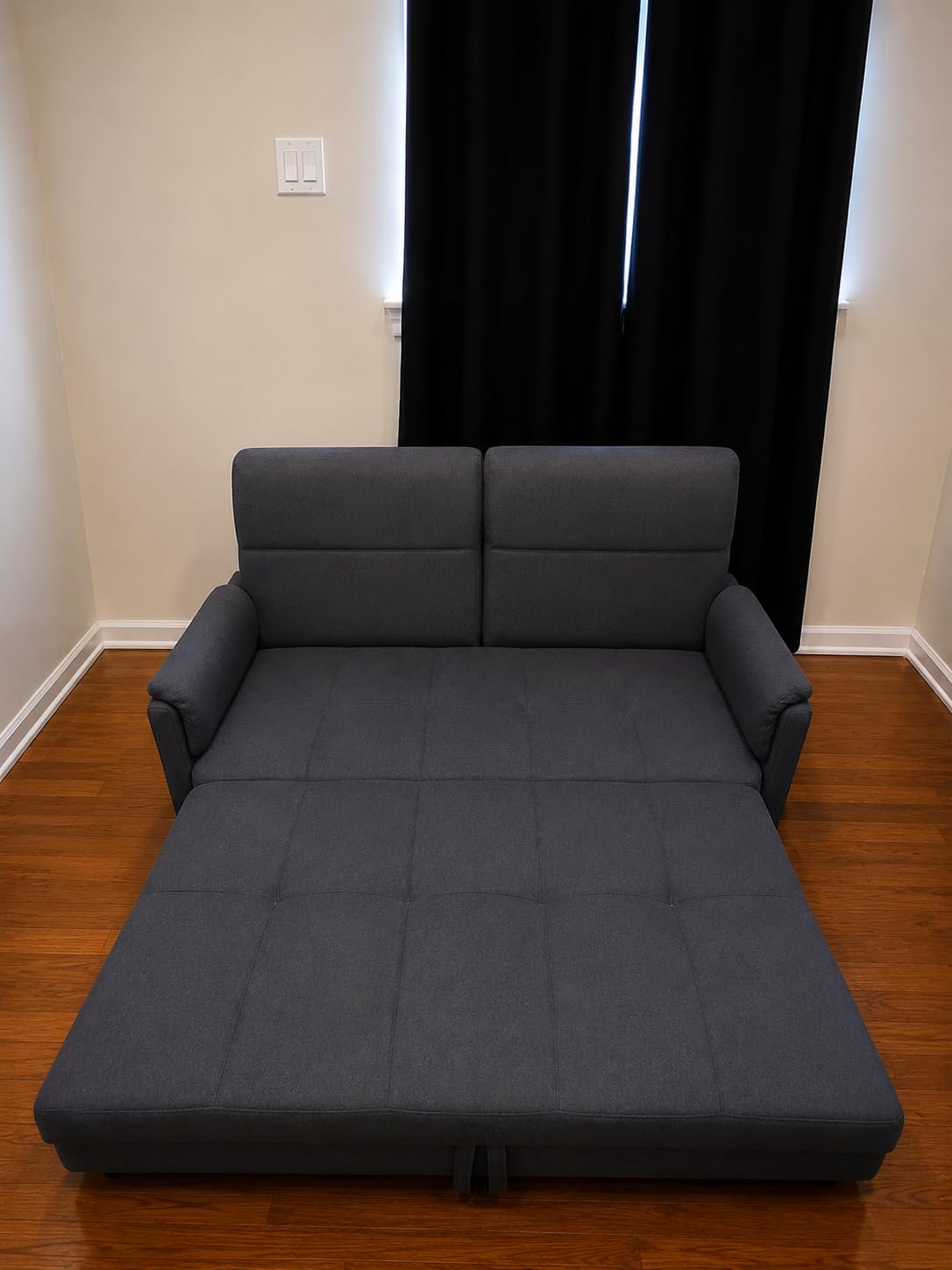 Gizoon Convertible Sofa Bed Modern Couch Bed & Small Loveseat Sleeper, Grey | 3 in 1 Pull out Couch, Space-Saving Design, 5-Position Adjustable Futon Sofa Bed customer photo 2