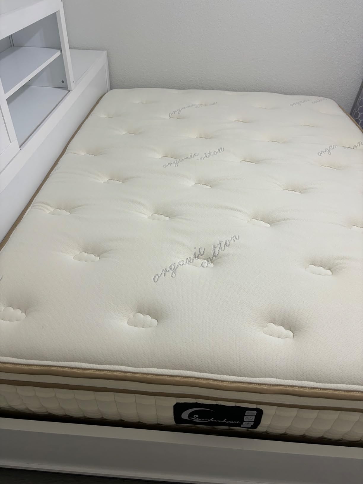 Organic Mattress Queen Size - 14 Inch Hybrid Mattress | With Gel Foam Medium to Firm for Hot Sleepers, Enhanced Edge Support customer photo 2