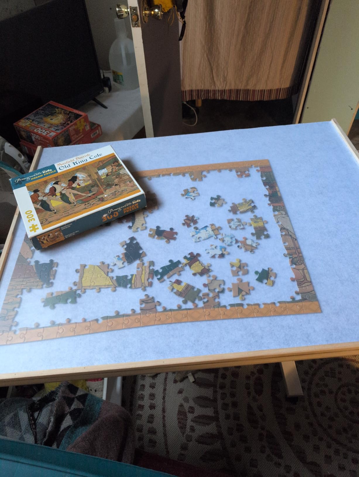 ropoda 1500 PCS Jigsaw Puzzle Table with Drawers and Single-Pedestal, 35