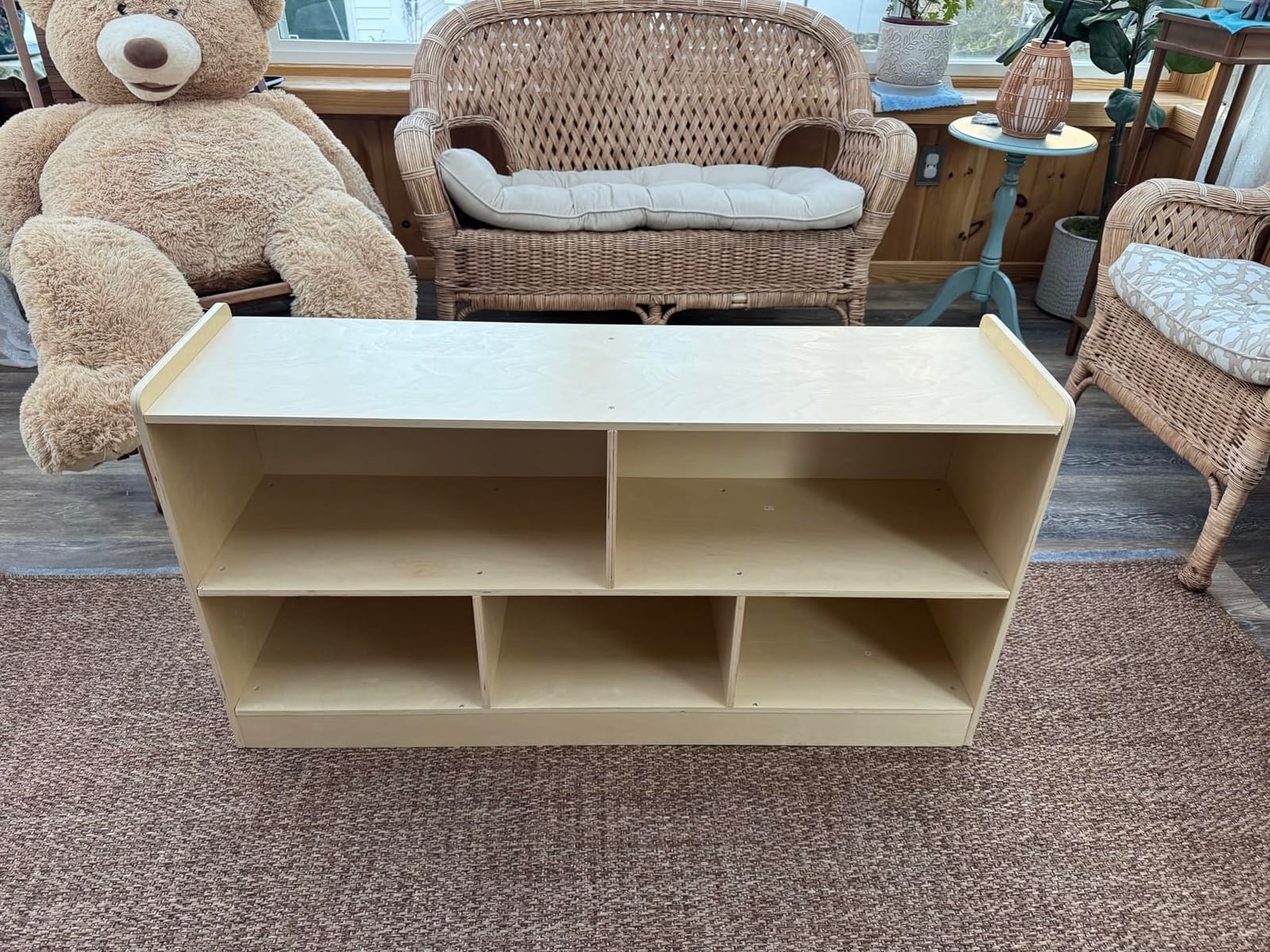Montessori Book and Toy Shelf for Kids, 5-Section Organizer, Birch Plywood | Open Shelving with Customizable 5-Section Layout for Kids Room, Playroom, Classroom, Books, and Toys customer photo 1
