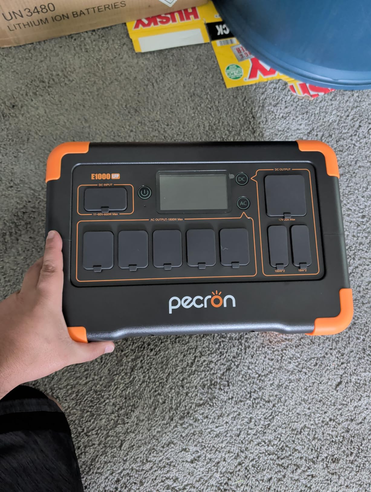 PECRON Portable Power Station E1000LFP, 1024Wh/1800W LiFePO4 Battery Backup, Solar Generator Expandable to 4096Wh, Fast Charging Power Station for Emergencies, Camping, RV, Home Use customer photo 1
