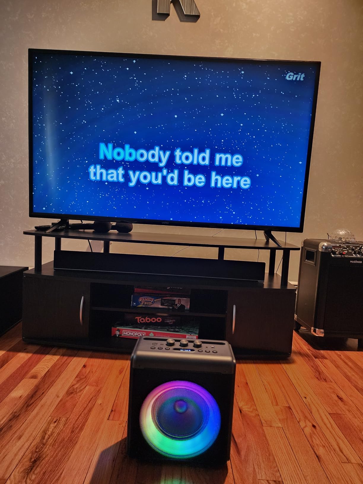 Karaoke Machine, 2 Wireless Rechargeable Microphones, 200W Speaker | Bluetooth 5.3, 20H playtime, LED lights, Portable, tablet holder and TWS for family karaoke, home parties and outdoor events customer photo 1