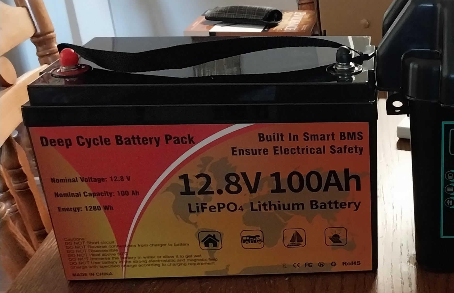 12V 100Ah LiFePO4 Battery, 1280Wh Lithium Battery Group 31 Smart 100A BMS, 15000+ Deep Cycles 10-Year Lifespan Low Temp Protection Lightweight for Trolling Motor, RVs, Marine, Off-Grid customer photo 2