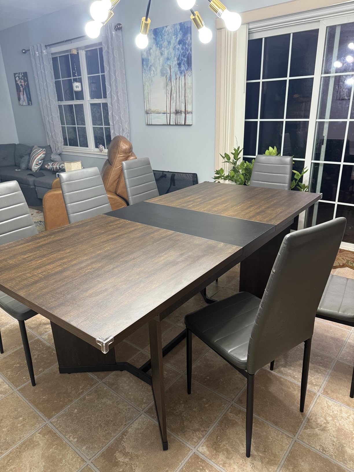 86 in Extendable Dining Table for 6 8 10 People,59