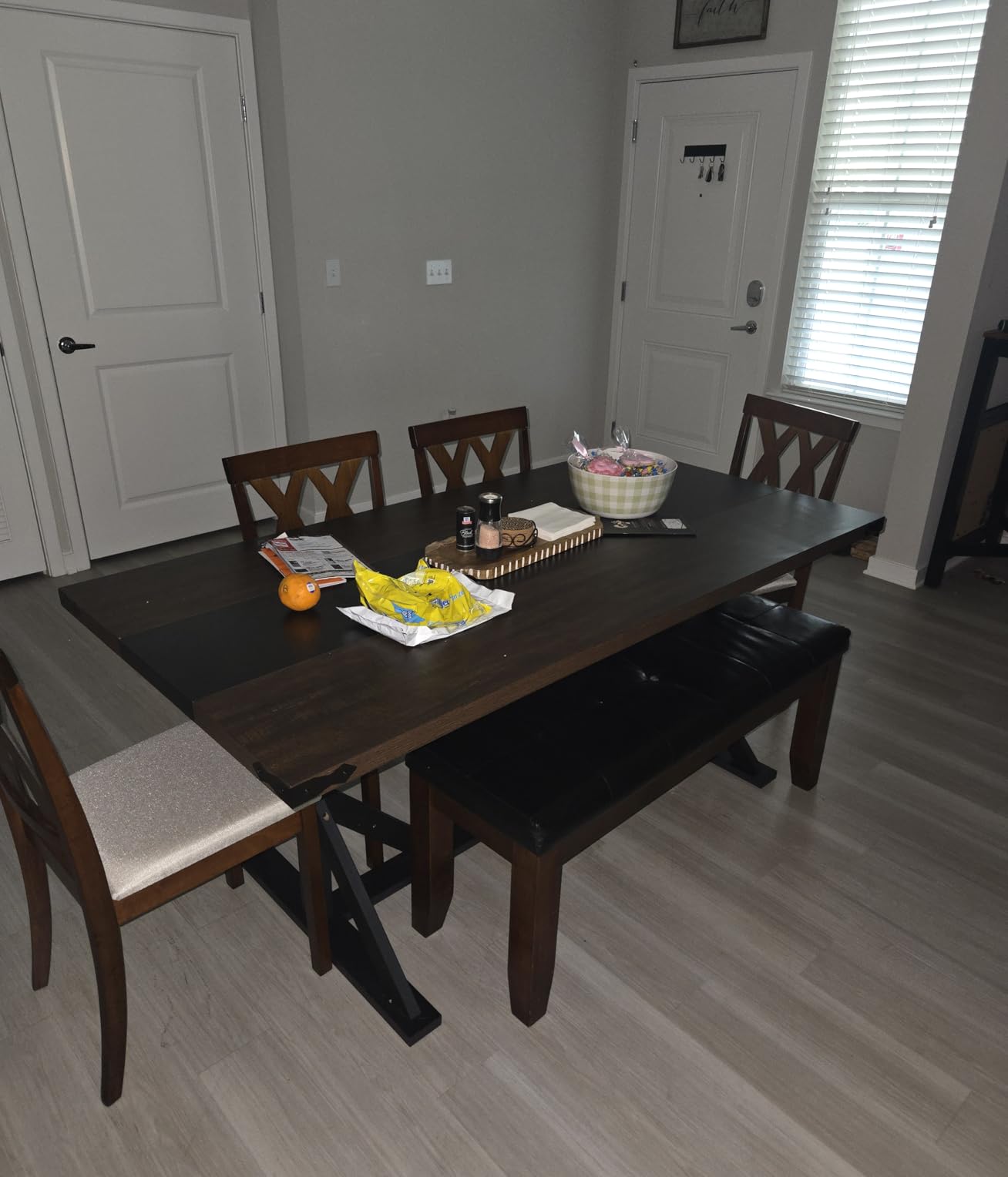 86 in Extendable Dining Table for 6 8 10 People,59