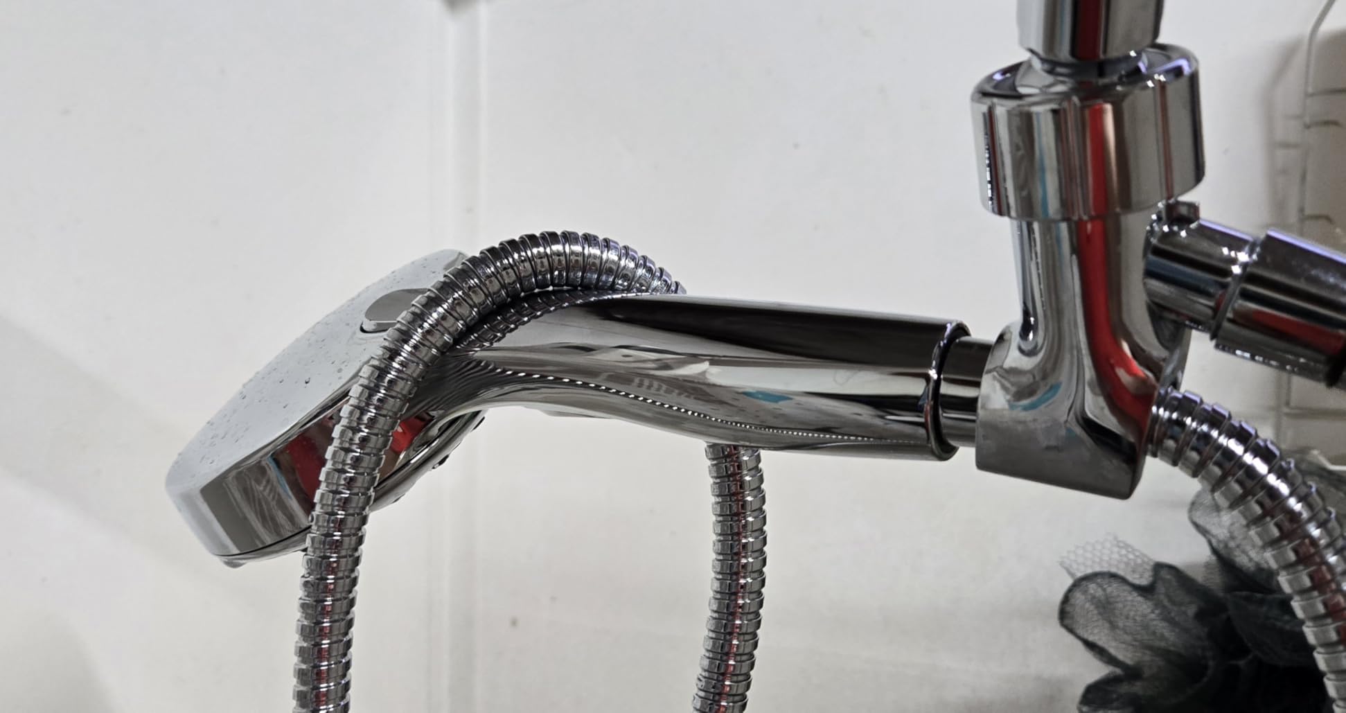 High Pressure Shower Head with Handheld, Power Wash & Auto Reset | 8-setting Shower Spray with on off Switch, 79in Stainless Steel Extra Long Hose & Bracket. Easy for Seniors, Kids & Pets, Silver customer photo 1