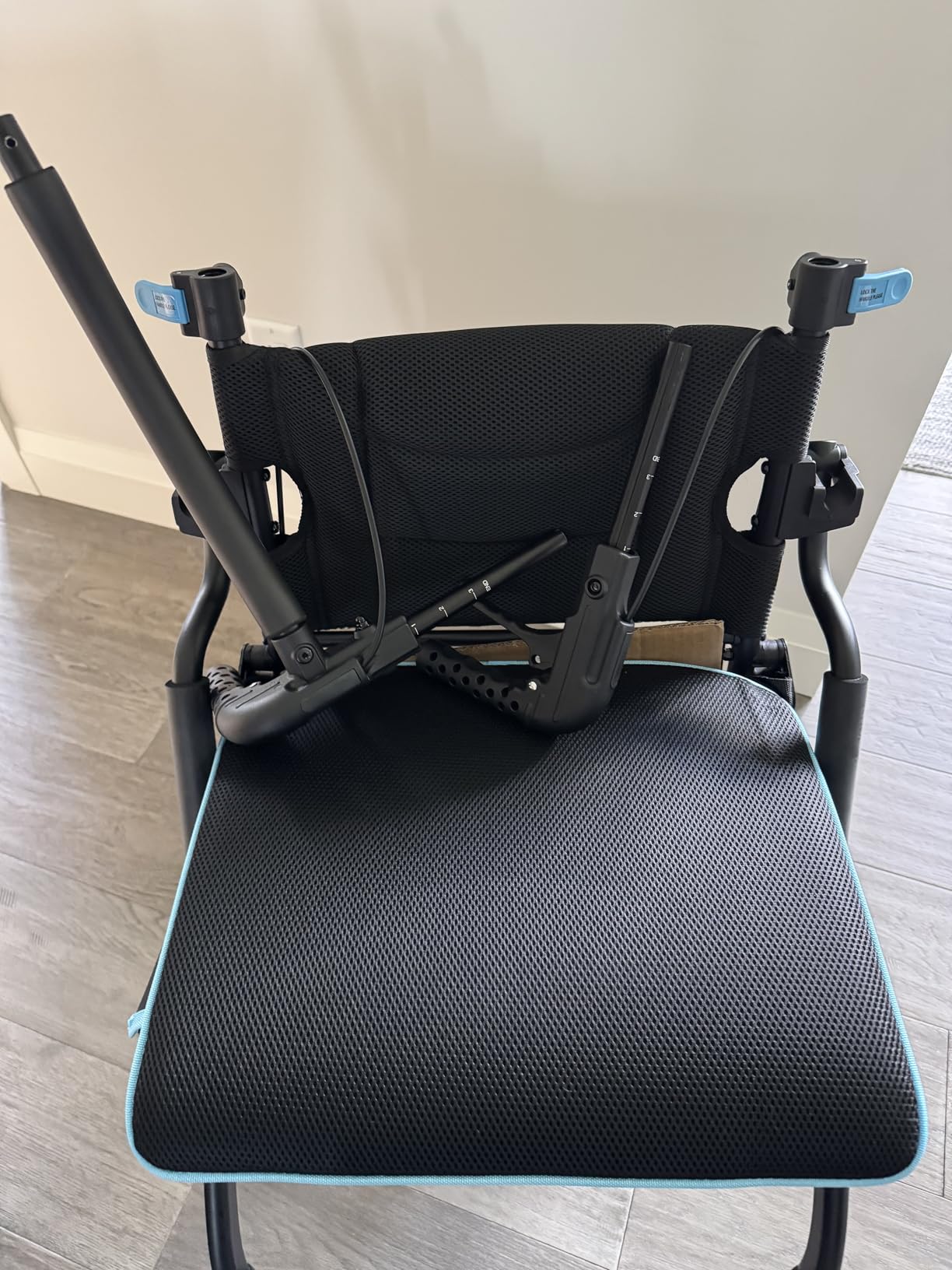 Transport Wheelchair Lightweight Foldable with Telescopic Handle, Portable Folding Travel Transfer Wheel Chair for Seniors customer photo 2