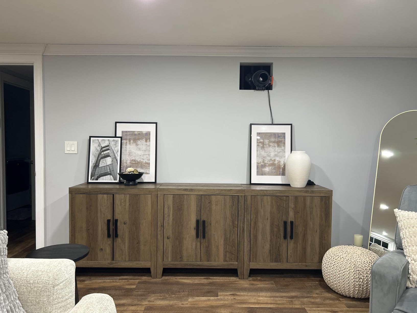 WAMPAT Farmhouse TV Stand for TVs up to 85 Inch, 94.5