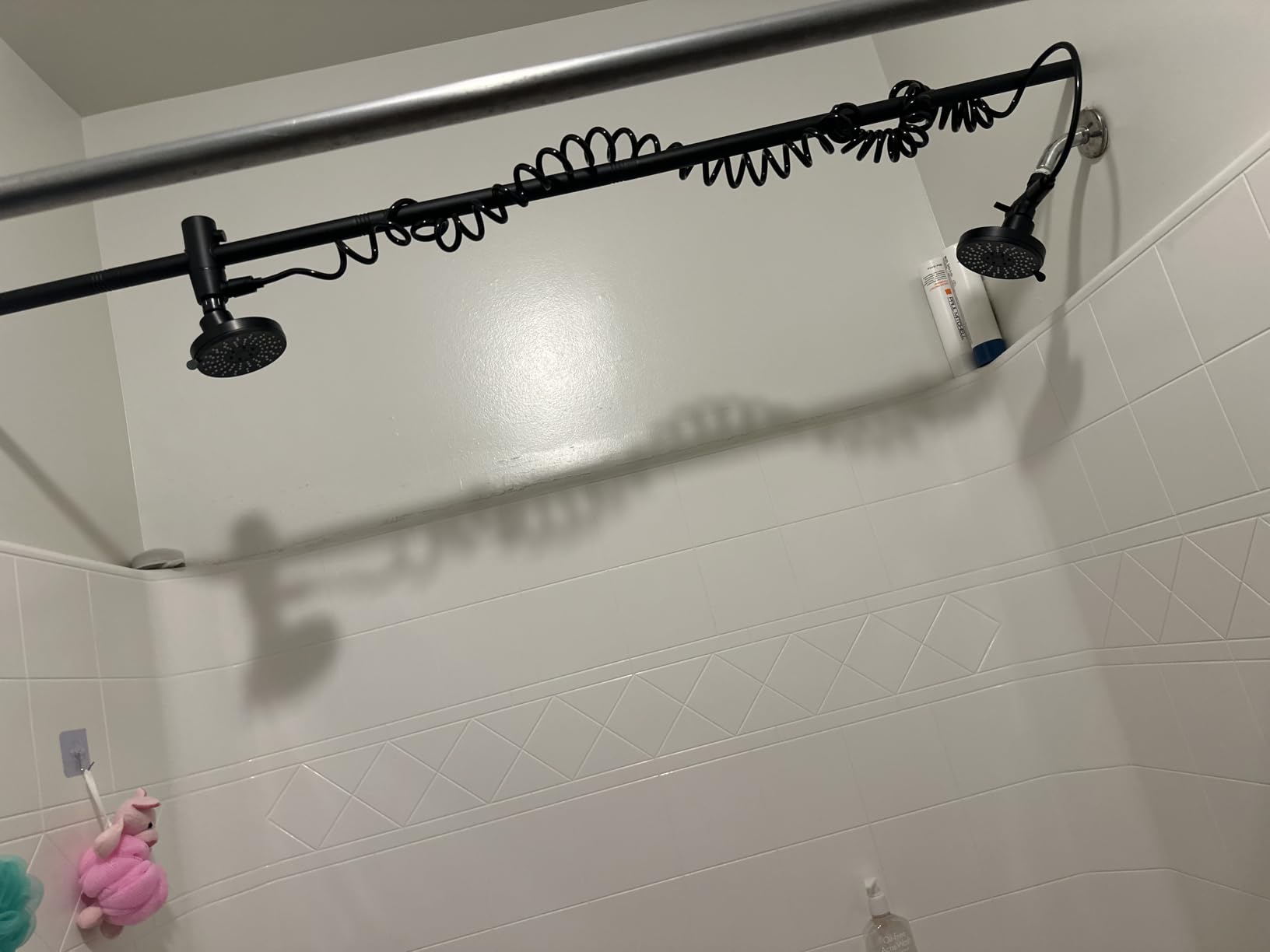 Dual Shower Head with Original Adjustable Slider, Double Showerhead, Black | High Pressure, Two People, 2 Showerhead System for Couples, Renter-Friendly, SPA-Like, Bathroom Gift for Women Men customer photo 1