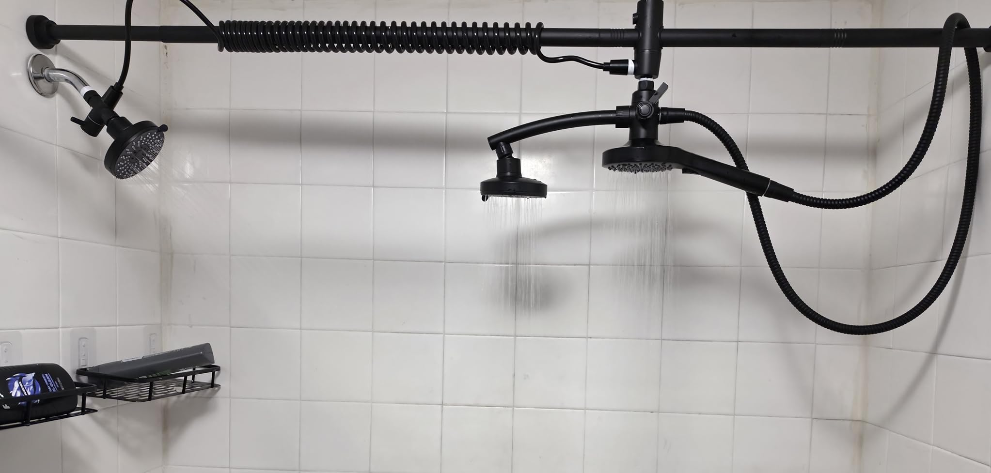 Dual Shower Head with Original Adjustable Slider, Double Showerhead, Black | High Pressure, Two People, 2 Showerhead System for Couples, Renter-Friendly, SPA-Like, Bathroom Gift for Women Men customer photo 2