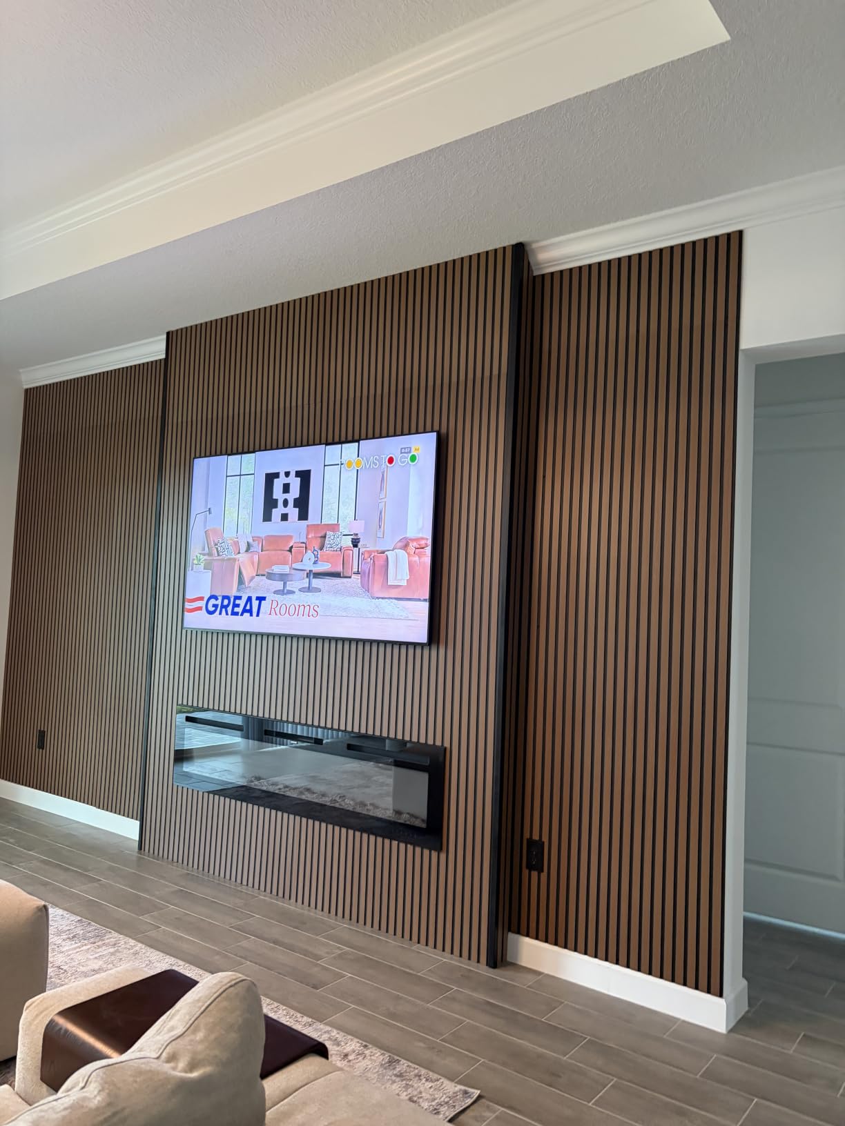EUHOMY 60 Inch Electric Fireplace Recessed Wall Mounted | 2026 Upgrade, Adjustable Flame Color, Remote Control, Timer, Log and Crystal, 750W/1500W Fireplace Heater customer photo 2
