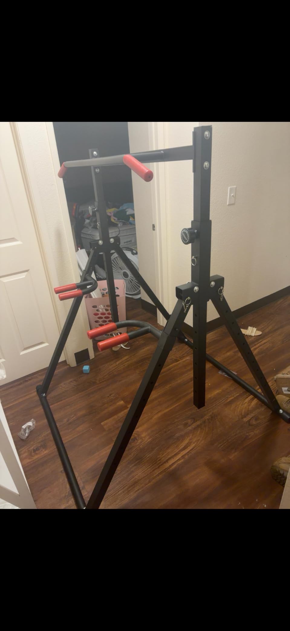 SERTT Foldable Power Tower Dip Station for Pull Ups, Dips & Push Ups, Upgraded Free Standing Pull Up Bar Station, Multi-function Workout Equipment for Home Gym Strength Training, Support 440LBS customer photo 2