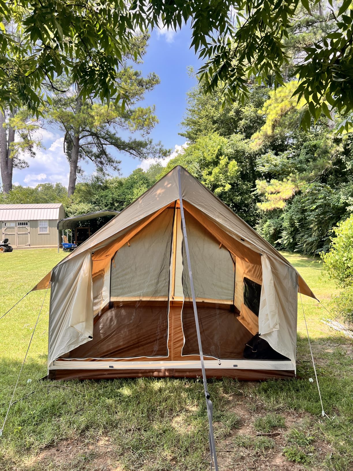 KingCamp Camping Tent with Floor 6-8 Person, Canvas Hot Tent with Stove Jack, Waterproof & Windproof Cabin Tent for Family Camping & Outdoor Parties customer photo 2