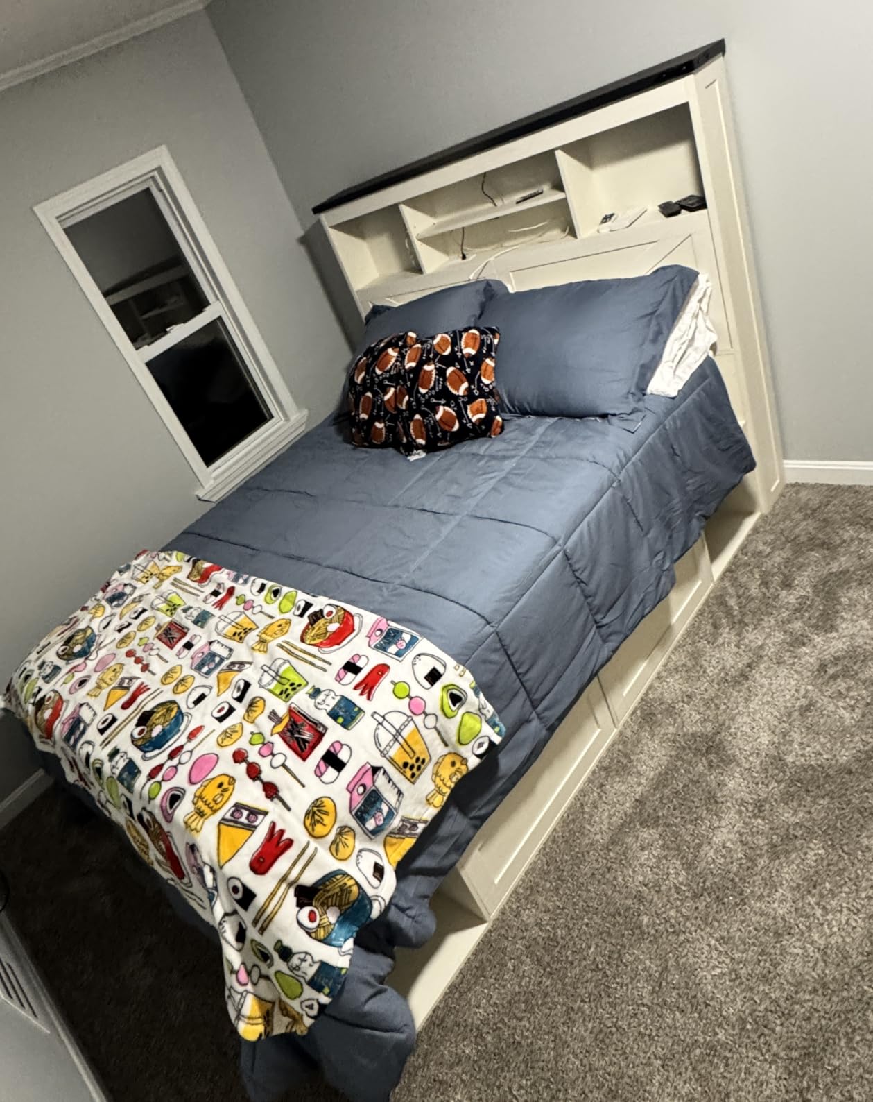Farmhouse Full Size Bed Frame with 52