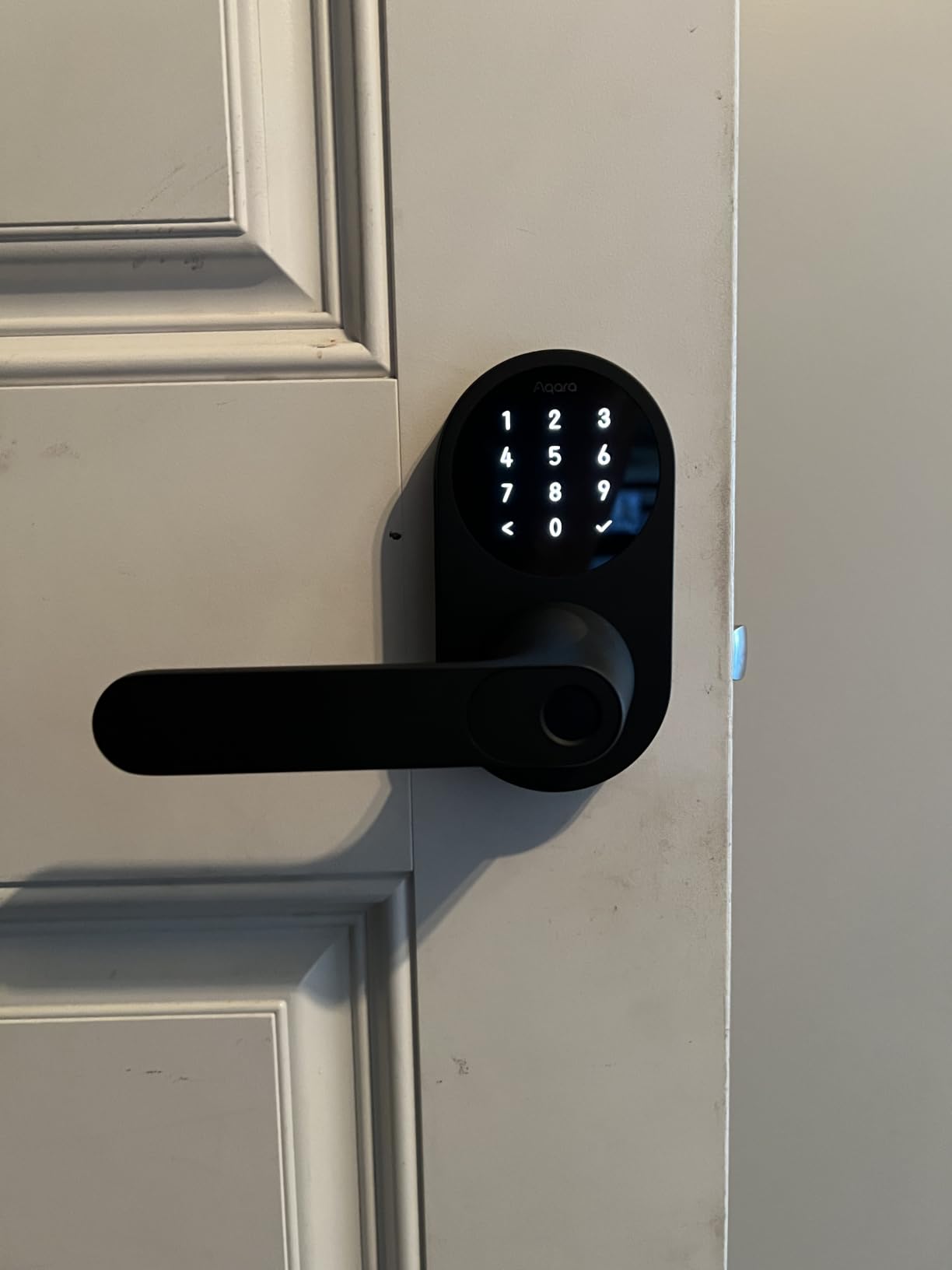 Aqara Smart Lock with Handle U300, Apple Home Key, Smart Lever Lock, Black | Matter Over Thread, Fingerprint Keyless Entry Door Lock, Touchscreen Keypad, Supports HomeKit, Alexa, Google customer photo 2