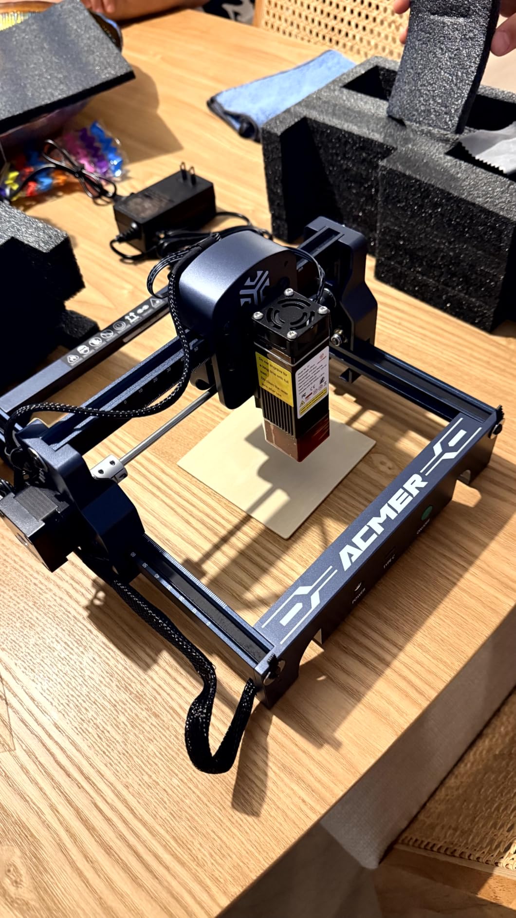 ACMER S1 Laser Engraver Machine, 6000mW Lazer Cutter for Wood and Acrylic, 0.04mm Fine Laser Spot, 130 x 130mm Working Area, Compact Desktop Design, Detailed Results for DIY Crafts and Small Projects customer photo 1