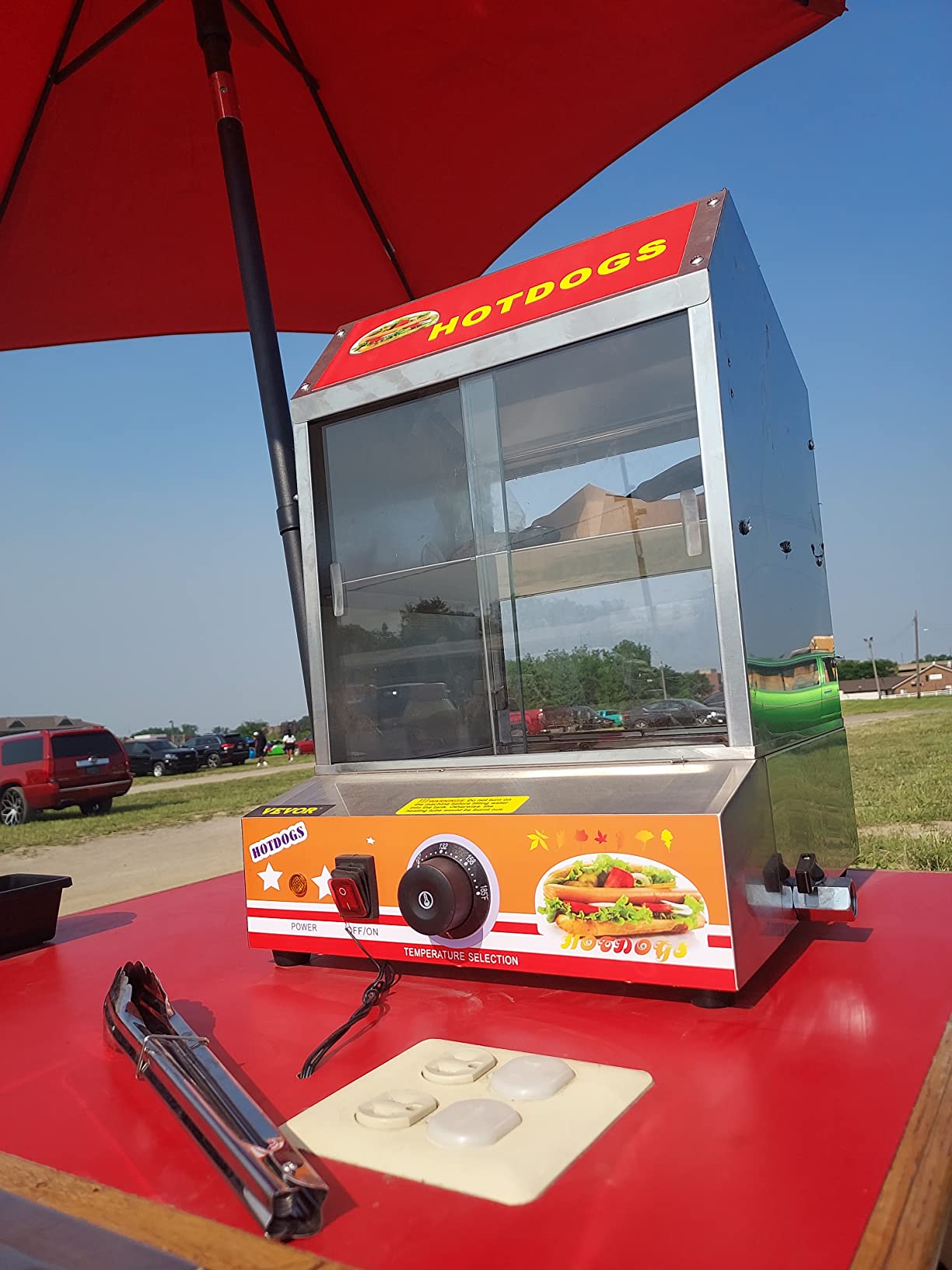 VEVOR 5-Tier Commercial Food Warmer Display, 800W Food Display Warmer with LED Light, Adjustable Shelf and Stainless Steel Frame, 86-185F Air Heating, 60L for Hamburger, Pizza, Bread, Fried Chicken customer photo 2