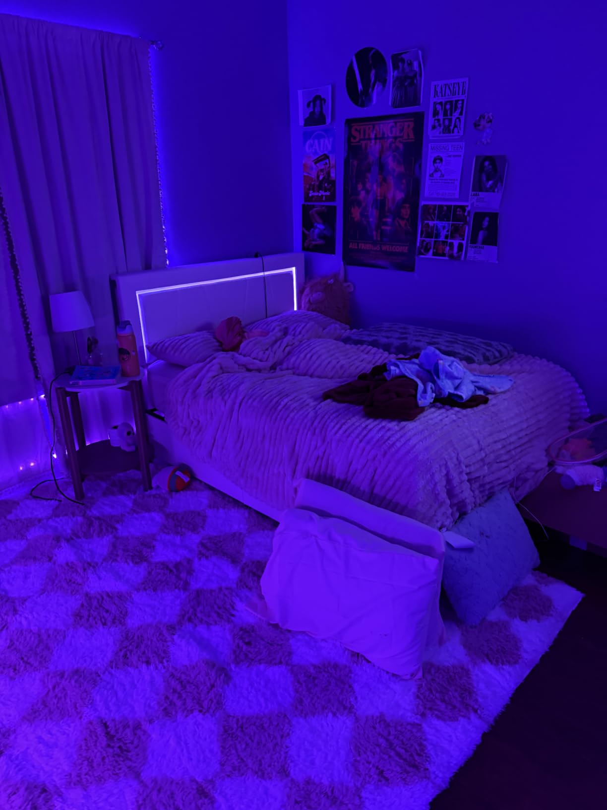 Twin Size Bed Frame with 4 Storage Drawers, Upholstered Headboard, White | Modern Bed, Charging Station, LED Light, Adjustable Height Headboard, Noise-Free, No Box Spring Needed, Easy Assembly customer photo 1