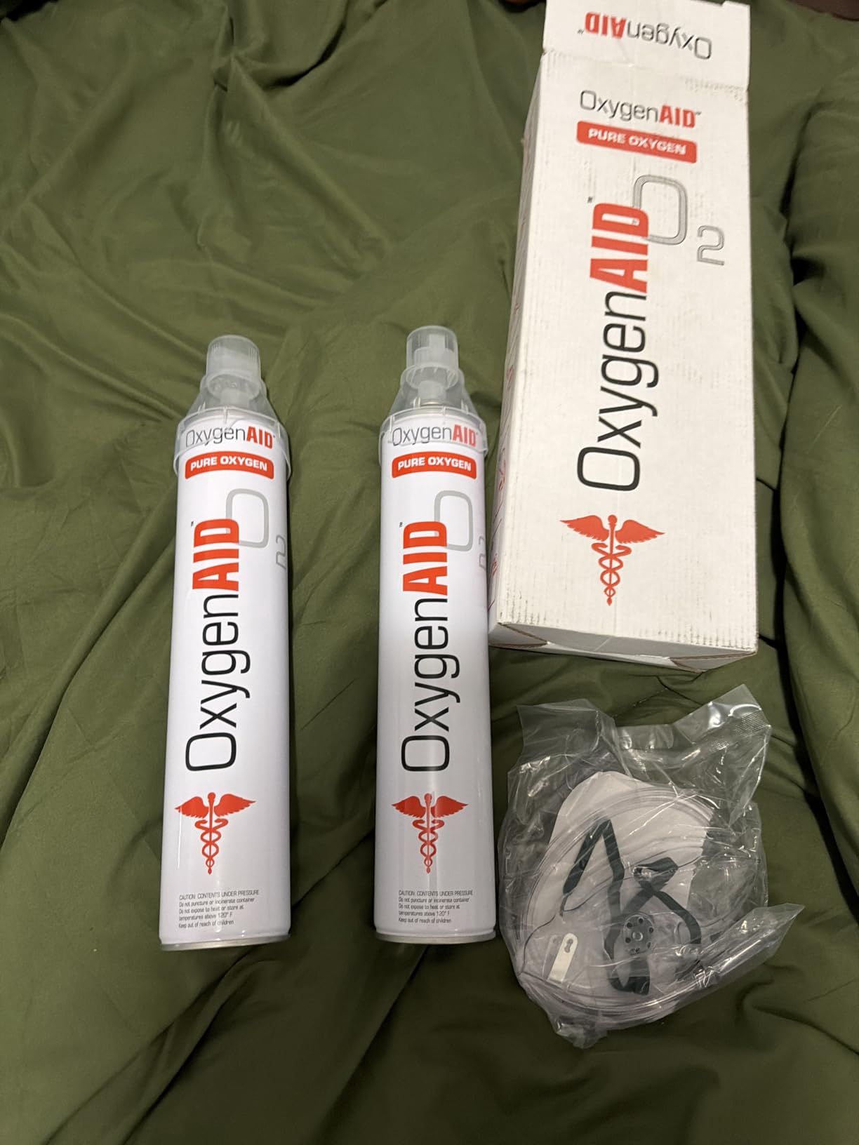 Extra Tall 99.5% Oxygen Canisters, 2 Pack | Includes Facemask & Rebreather Mask with Tubing customer photo 1