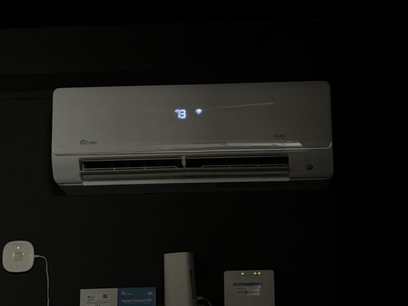 Senville AURA Mini Split Air Conditioner, Heat Pump, 15000 BTU, Energy Star, Works with Alexa, Ductless, Wall Mounted, AHRI Certified customer photo 1