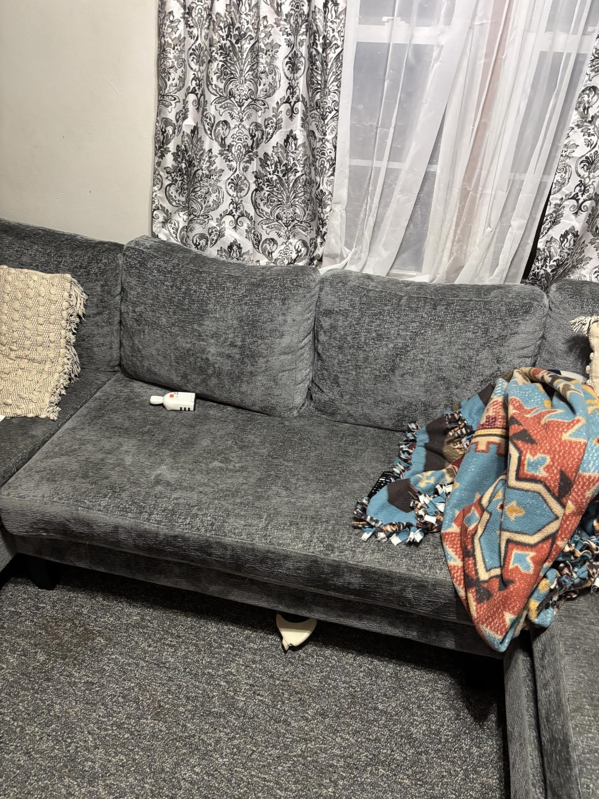 U-Shaped Sectional Couches for Living Room | 112 Inch Modern Sectional Couch | Warm White Chenille Sofa with Double Chaise for Apartment customer photo 1