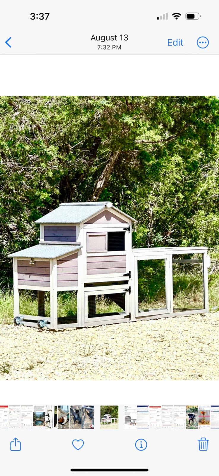 Aivituvin Chicken Coop Hen House, Large Outdoor Wooden Poultry Cage with Ramps, Run, Nesting Box, Removable Tray, Weather-Proof Chicken Cage (Grey, AIR31) customer photo 1