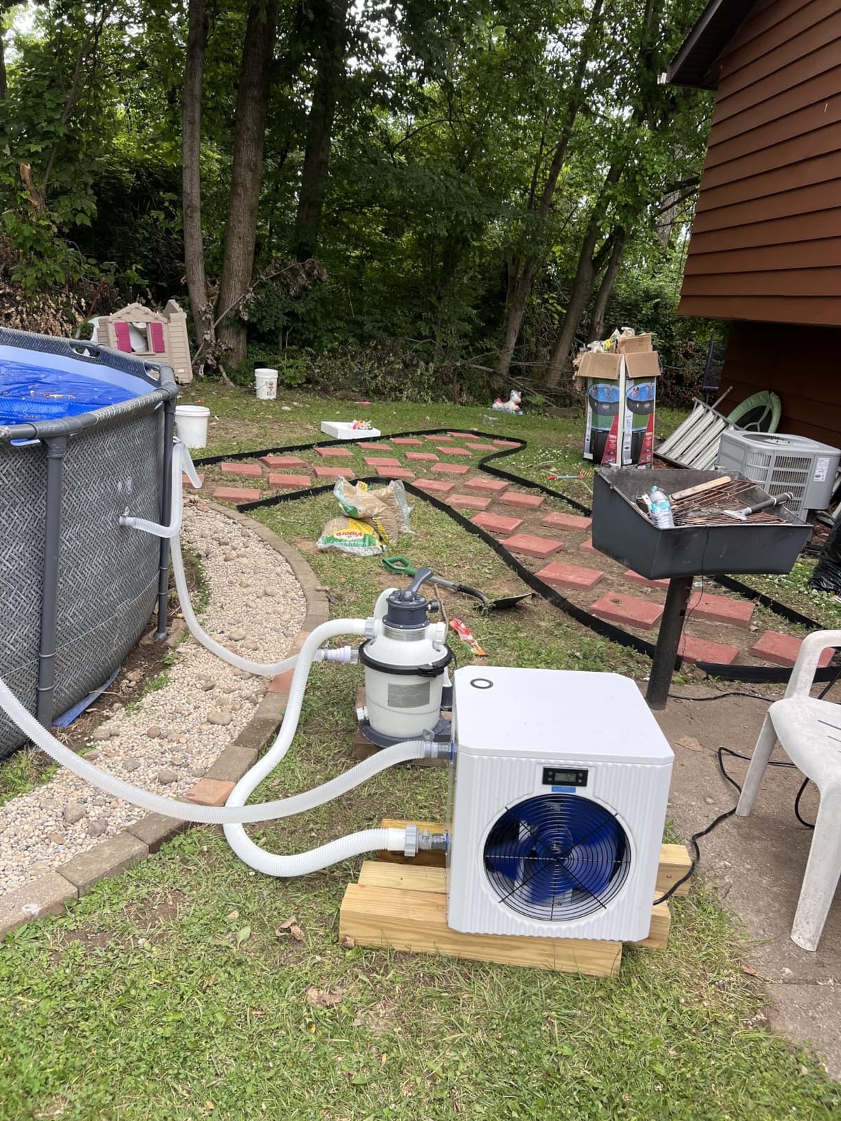 10,000 Gallons Above Ground Pool Heater 110V | H10 35,000BTU Swimming Pool Heat Pump High Efficiency COP16 Energy Save 45% Heating or Cooling Above Smart Inverter Control customer photo 2