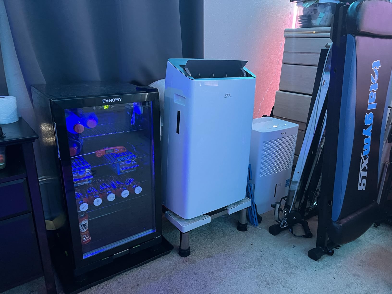 EUHOMY 130 Can Mini Fridge, Beverage Refrigerator with Glass Door, Black | 3.2 Cu.ft Capacity, 37F to 61F, Compressor Cooling, Digital Temperature Control, Removable Shelves, Home Bar Office Use customer photo 1