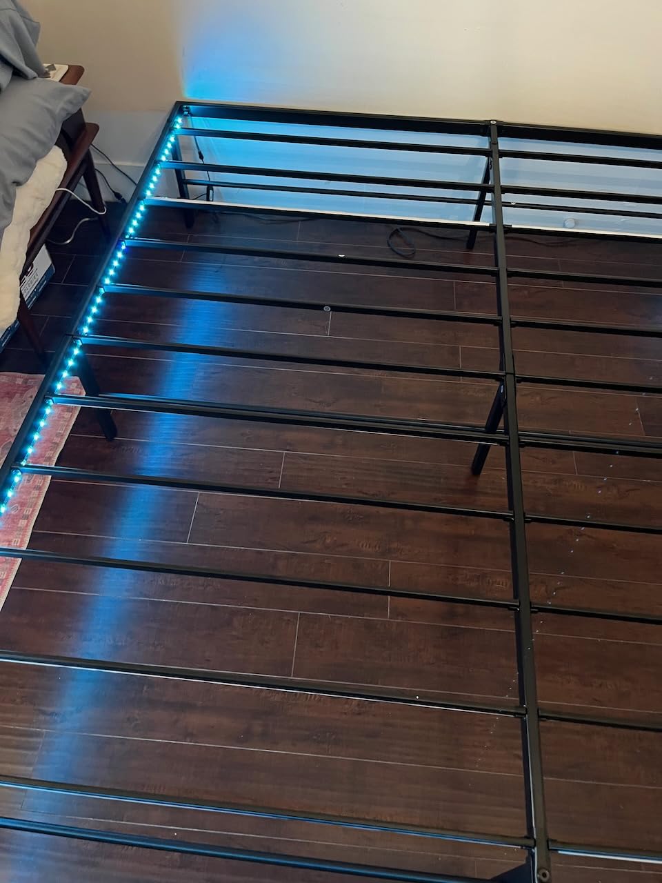 Zinus Rumi Heavy Duty Metal Platform Bed Frame, RGB LED Lights, Queen | 3600 lbs Capacity, Reinforced Steel Construction, Mood Setting LED Lights, Underbed Storage Space, No Box Spring Needed customer photo 1