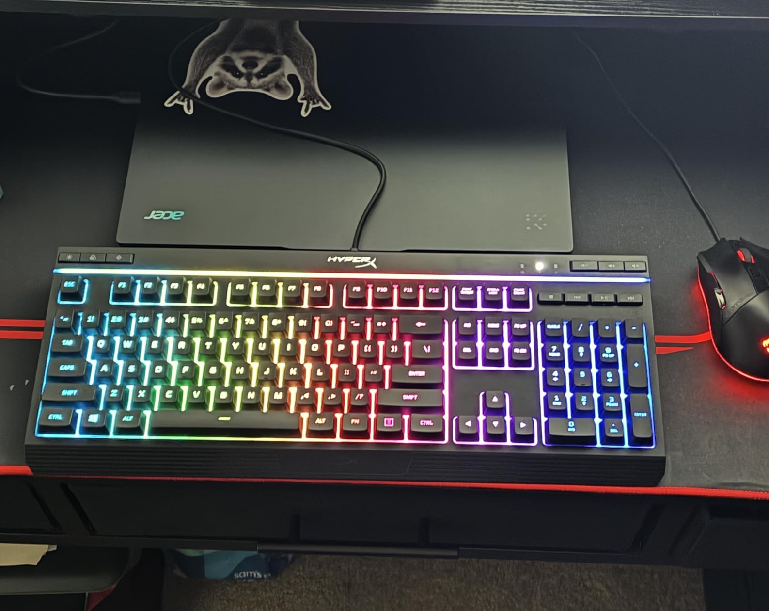 HyperX Eve 1800 - Gaming Keyboard, 1800 Form Factor, 10 Zone Customizable RGB Lighting, Built-in Media Buttons, Membrane Switches customer photo 1