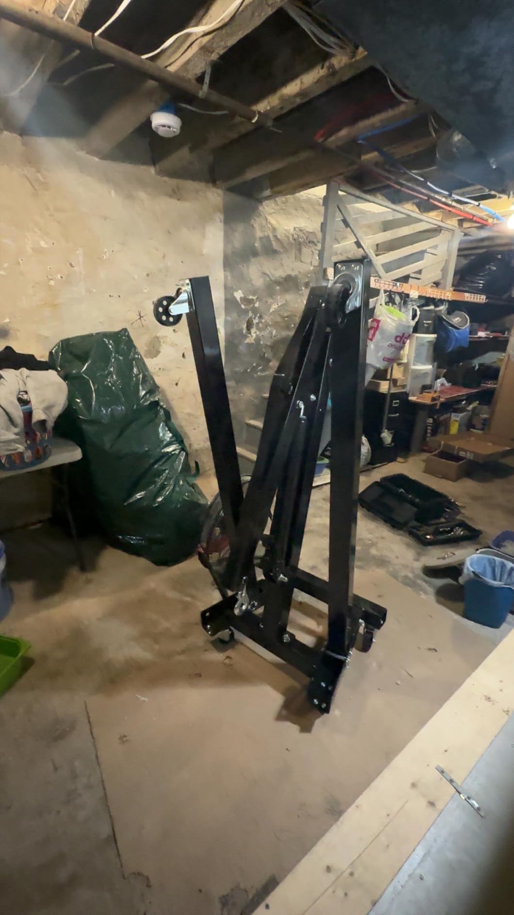 2 Ton Hydraulic Engine Hoist Crane, Folding Heavy-Duty Cherry Picker with 6 Locking Wheels & 4 Boom Positions, for Truck/SUV Engines, Garage Workshop, Industrial Lifting (Net Wt. 157 lbs) customer photo 2