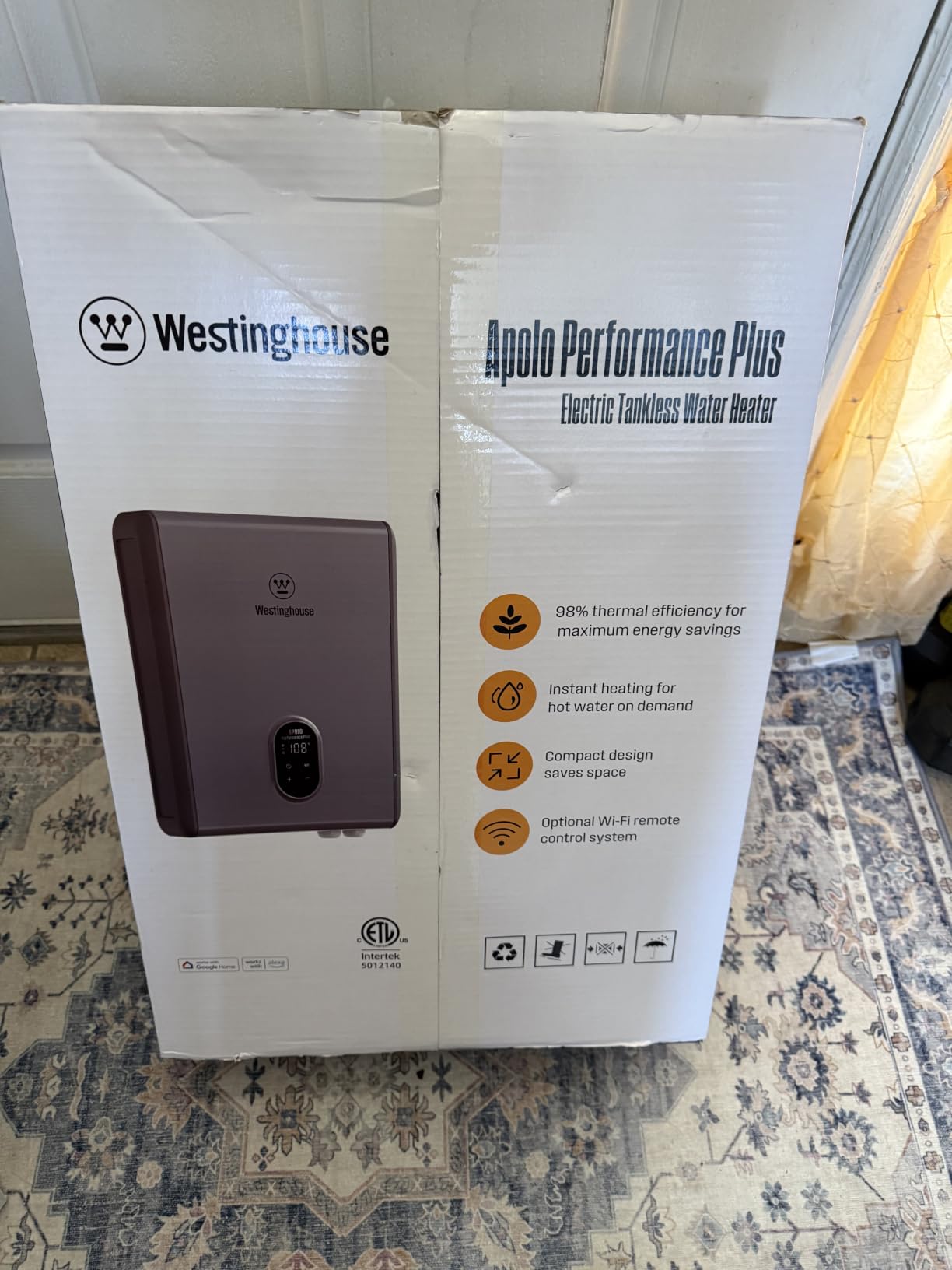 Westinghouse Wifi Tankless Water Heater Electric, 18kW 240V, Copper Element with Scale Inhibitor, Max 4.2GPM, Whole House Use, ETL Certified, Smart Wifi Compatible with Alexa & Google Home customer photo 2