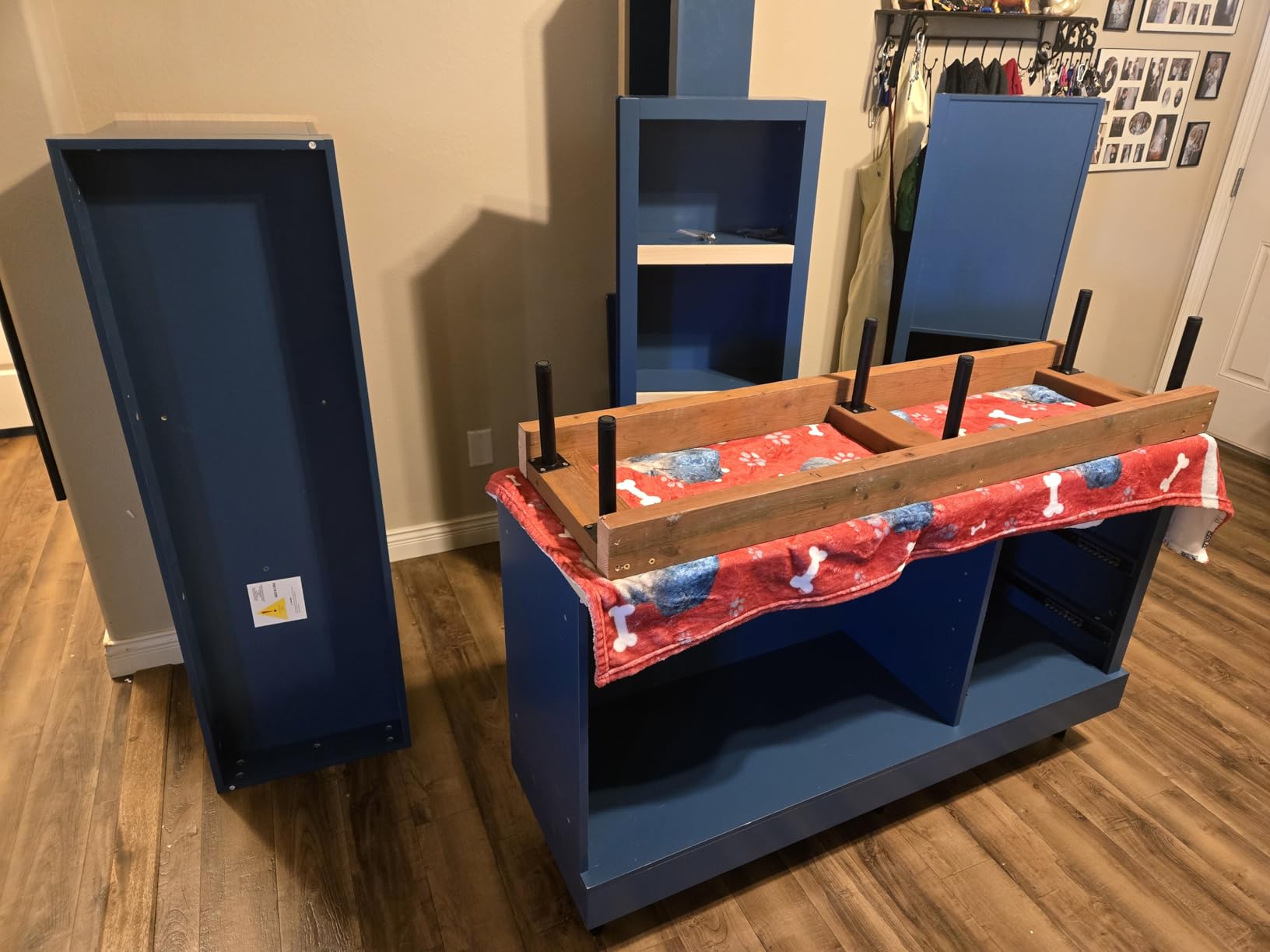 Merax 102.3 Inch Wide Farmhouse Entertainment Center, Rustic TV Stand with 6 Drawers & Adjustable Shelves, Large Media Console for TVs up to 75
