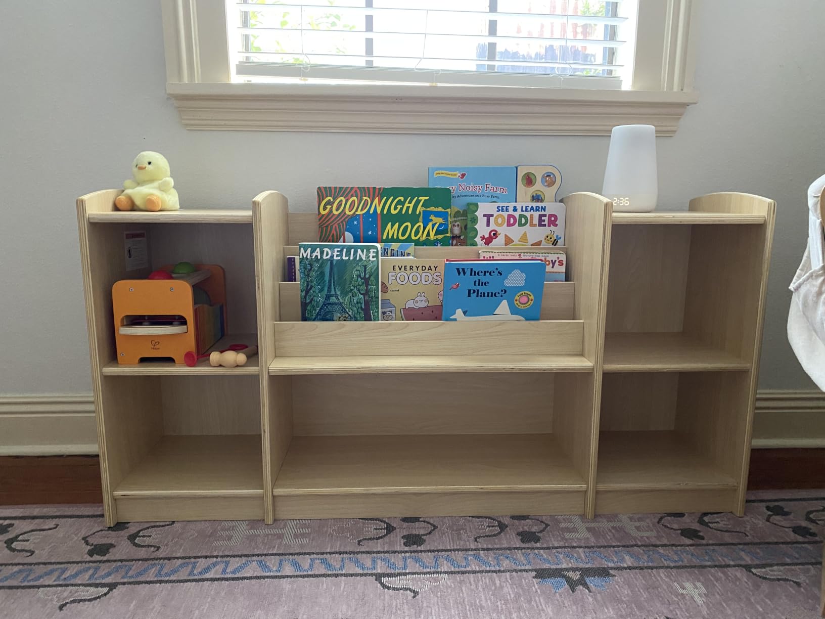 ONBRILL Montessori Shelf, Bookshelf and Toy Storage Organizer for Kids Room | Toddler 2-Tier Horizontal Wood Cube Bookcase, Furniture of Daycare, Nursery, Classroom, Kindergarten (Natural) customer photo 2