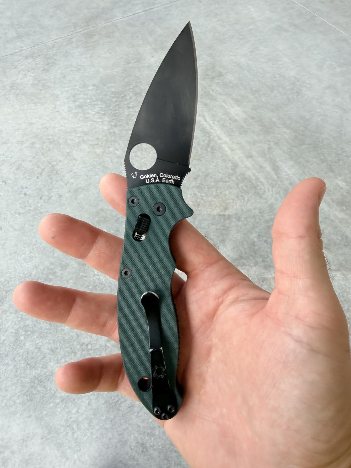 Spyderco Manix 2 Folding Pocket Knife, PlainEdge | Forest Green, 8