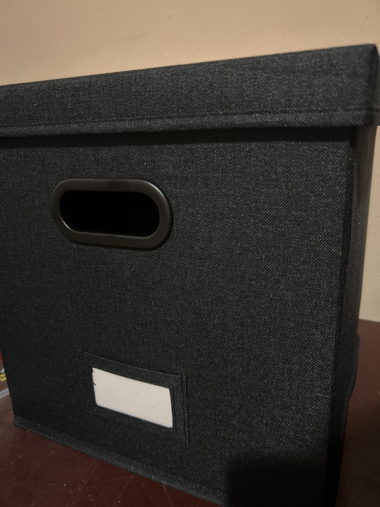 Decorative Vinyl Record Storage Box Set for 100+ Single Records - LP Holder | Sturdy and Easy to Carry Storage Crate with Lid customer photo 2