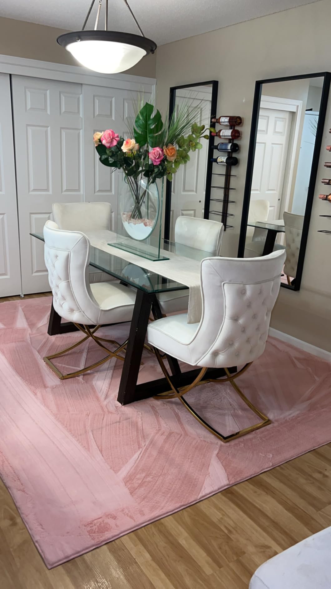 LOULENS Velvet Dining Chairs Set of 2, Sliver Metal X-Legs, Black | Elegance, Upholstered, Tufted, Curved Backrest, Armless, 500 Lbs Capacity, Heavy-duty Chairs customer photo 1