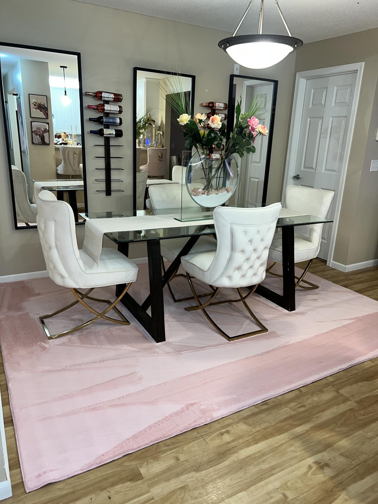 LOULENS Velvet Dining Chairs Set of 2, Sliver Metal X-Legs, Black | Elegance, Upholstered, Tufted, Curved Backrest, Armless, 500 Lbs Capacity, Heavy-duty Chairs customer photo 2